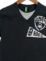 Vorschaubild 2 von Kinder T-Shirt Schwarz Gr. 160 Logo Print