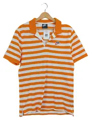 Vorschaubild 1 von Polo Shirt Herren gestreift Gr. 46/S Orange Sportlich Baumwolle