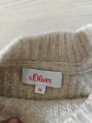 Vorschaubild 5 von Damen Pullover Gr. 36/S Beige Casual Strick Rippstrick