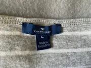 Vorschaubild 4 von Damen Langarmshirt Gr. 40/L Grau Gestreift Casual Baumwolle