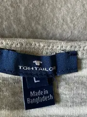 Vorschaubild 5 von Damen Langarmshirt Gr. 40/L Grau Gestreift Casual Baumwolle