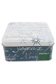 Vorschaubild 1 von Aufbewahrungsbox Metall Weihnachten Nostalgisch Mehrfarbig Schriftzug