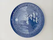 Vorschaubild 2 von Sammelteller Eule Winter 1974 VINTERSKUMRING Blau 18cm Weihnachten