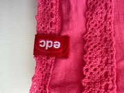 Vorschaubild 5 von EDC Damen T-Shirt Gr. 38 Pink Casual Häkelspitze Kurzarm