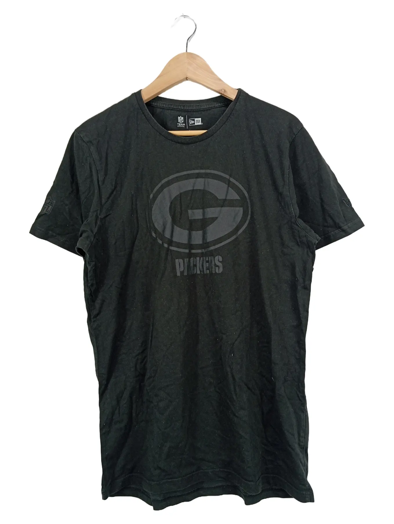 NEW ERA Green Bay Packers T-Shirt Herren Gr. L Schwarz NFL Football Fanshirt