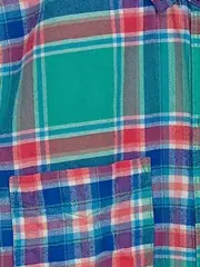 Vorschaubild 4 von Damen Hemdbluse Gr. M Kariert Baumwolle Türkis Pink Blau