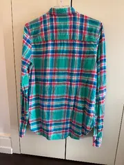 Vorschaubild 2 von Damen Hemdbluse Gr. M Kariert Baumwolle Türkis Pink Blau