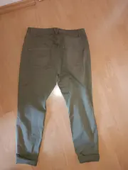 Vorschaubild 3 von Taifun Damen Stoffhose Gr. 38 Oliv Casual Boyfriend Hose