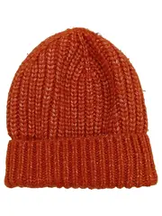 Vorschaubild 1 von Strickmütze Damen Rippstrick Beanie Wintermütze Orange Casual