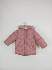 Vorschaubild 2 von Kinder Mädchen Steppjacke Winterjacke Gr. 86 Rosa mit Kapuze