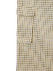 Vorschaubild 5 von Damen Cargohose Gr. 42 Beige Kariert Casual Hose