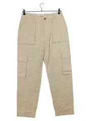 Vorschaubild 1 von Damen Cargohose Gr. 42 Beige Kariert Casual Hose