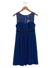 Vorschaubild 1 von 1.2.3 Paris Damen Cocktailkleid Gr. 34 Blau Spitze Elegant Festlich