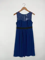 Vorschaubild 2 von 1.2.3 Paris Damen Cocktailkleid Gr. 34 Blau Spitze Elegant Festlich