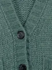 Vorschaubild 2 von Strickjacke Damen 36/S Petrol Casual Wolle Alpaka