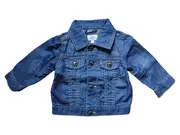 Vorschaubild 1 von Jeansjacke Kinder Blau Baumwolle Casual Gr. 62 Langarm
