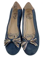 Vorschaubild 2 von Ballerinas Kinder Gr. 36 Blau Wildleder Optik Quasten Freizeitschuh