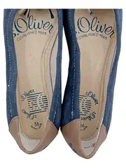 Vorschaubild 3 von Ballerinas Kinder Gr. 36 Blau Wildleder Optik Quasten Freizeitschuh