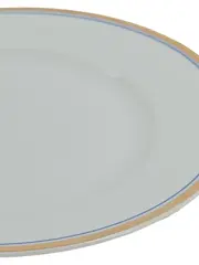 Vorschaubild 4 von Unterteller Porzellan Weiß Goldrand Blauer Rand Elegant