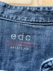Vorschaubild 4 von EDC Damen Blusenkleid Jeanskleid Hemdblusenkleid Gr. 36/S Blau Casual