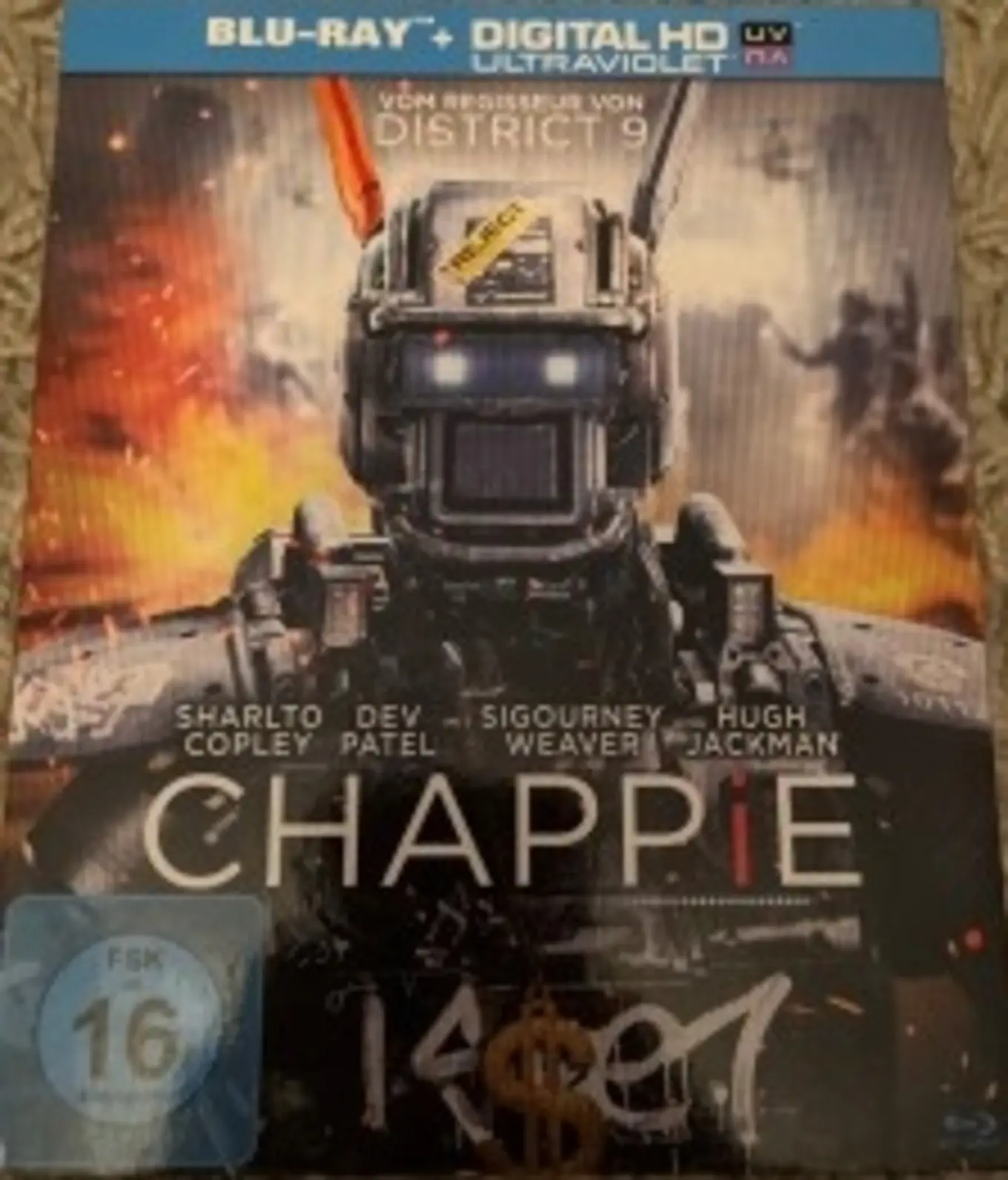 Chappie Blu-Ray Sci-Fi Film Deutsch Neill Blomkamp Copley Patel KI