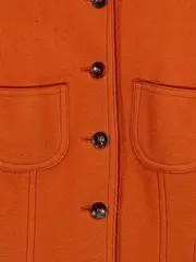 Vorschaubild 3 von Damen Wolljacke Orange Stehkragen Gr. 38 M Strickjacke