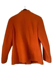 Vorschaubild 2 von Damen Wolljacke Orange Stehkragen Gr. 38 M Strickjacke