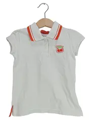 Vorschaubild 1 von Kinder Poloshirt Gr. 104 Weiß Kurzarm Logo Print Casual