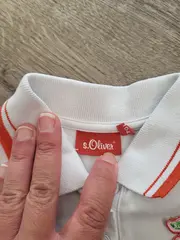 Vorschaubild 5 von Kinder Poloshirt Gr. 104 Weiß Kurzarm Logo Print Casual