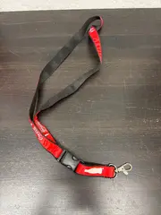 Vorschaubild 3 von Schlüsselband Lanyard Rot Schwarz mit Karabiner 53cm