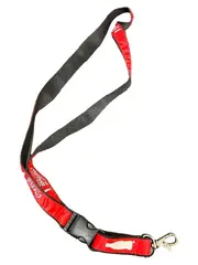 Vorschaubild 1 von Schlüsselband Lanyard Rot Schwarz mit Karabiner 53cm
