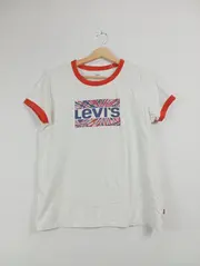 Vorschaubild 2 von Damen T-Shirt Logo Print Weiß Gr. 40/L Casual Baumwolle