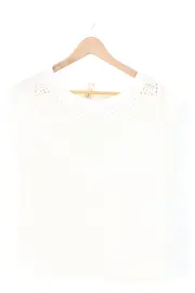 Vorschaubild 1 von Damen Top Gr. 42 Beige Lochmuster Casual Elegant