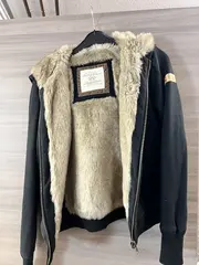 Vorschaubild 3 von Sweatjacke Herren L Schwarz Fellimitat Futter