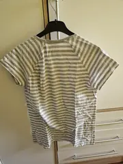 Vorschaubild 2 von Mädchen T-Shirt gestreift Schmetterlingsprint Gr. 176 Casual