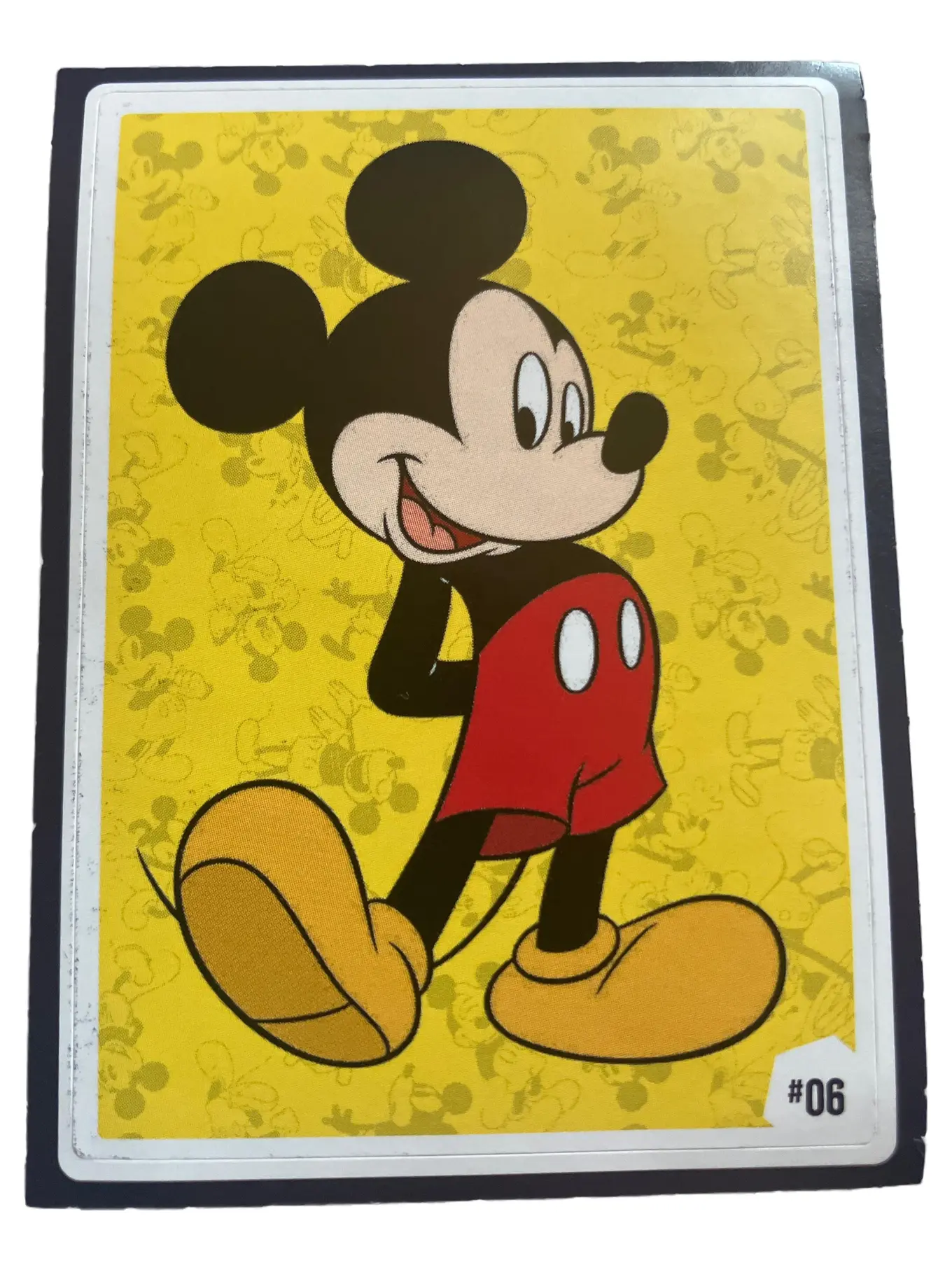 DISNEY Mickey Maus Sammelkarte #06 Trading Card Gelb Kinder