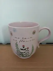 Vorschaubild 2 von Kaffeetasse Rosa Keramik Blumen Schriftzug Modern 350ml