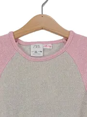 Vorschaubild 2 von Mädchen Freizeitkleid Strickmuster Beige Gr. 104 Casual Herbst/Winter