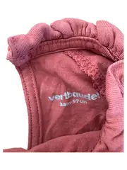 Vorschaubild 3 von Langarmshirt Mädchen Gr. 98 Rostrot Spitze Rüschen Baumwolle