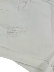 Vorschaubild 3 von Damen Jeans-Shorts Größe 34 Weiß Casual Distressed