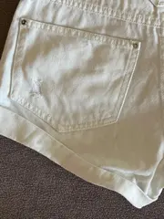 Vorschaubild 4 von Damen Jeans-Shorts Größe 34 Weiß Casual Distressed
