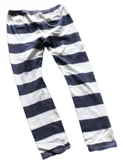 Vorschaubild 5 von Kinder Leggings Hose gestreift Gr. 128 Blau Weiß Maritim