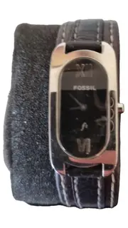 Vorschaubild 1 von Damen Armbanduhr Schwarz Leder Edelstahl Casual Modern Retro Uhr