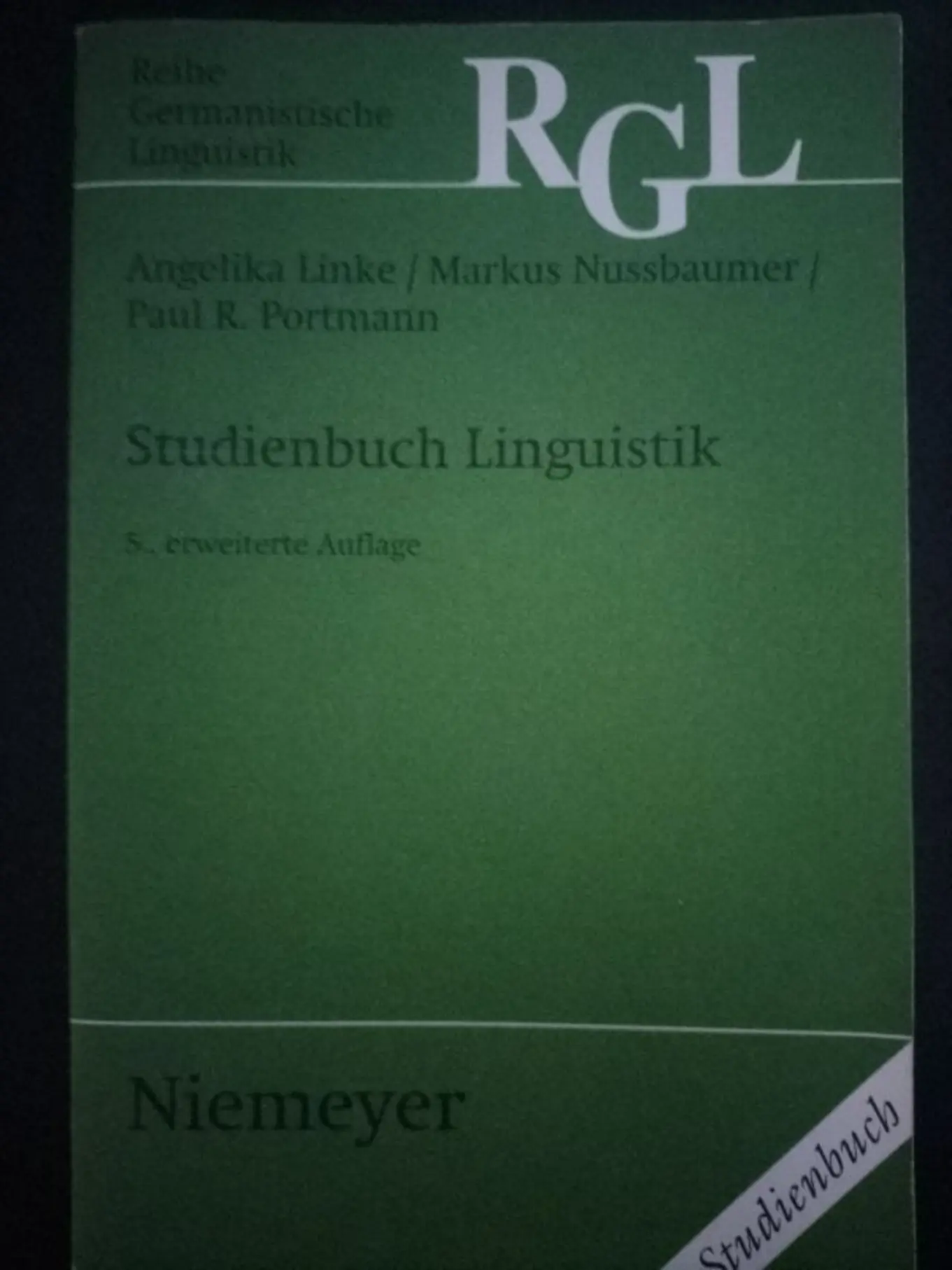 Linguistik Studienbuch von Linke Nussbaumer Portmann 5. Auflage Deutsch TB