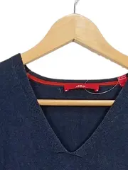 Vorschaubild 3 von Damen Pullover V-Ausschnitt Langarm Blau Gr. 40 Basic