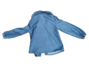 Vorschaubild 3 von Mädchen Jeans Bluse Kinder Gr. 110 Blau Casual Rüschenkragen
