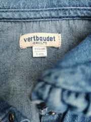 Vorschaubild 8 von Mädchen Jeans Bluse Kinder Gr. 110 Blau Casual Rüschenkragen