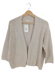 Vorschaubild 1 von Casual Damen Strickjacke Beige Gr. M Baumwolle