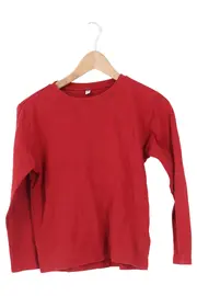 Vorschaubild 1 von Kinder Langarmshirt Gr. 92 Rot Basic Baumwolle