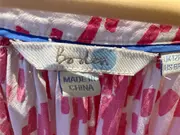Vorschaubild 4 von Damen Bluse Gr. 38 M Mehrfarbig Pink Weiß Grafisch Casual Viskose